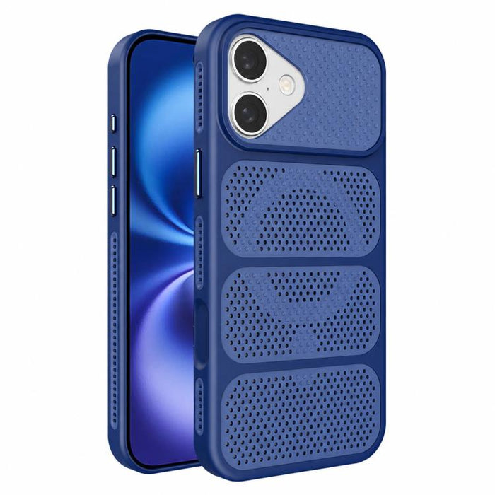 Funda para teléfono híbrida magnética de PC TPU con diseño de refrigeración hueca, For iPhone 17 Pro Max, For iPhone 17 Pro, For iPhone 17, For iPhone 16 Pro Max, For iPhone 16 Pro, For iPhone 16 Plus, For iPhone 16, For iPhone 15 Pro Max              ...