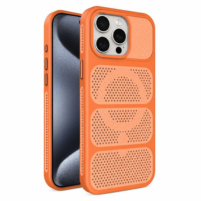 Funda para teléfono híbrida magnética de PC TPU con diseño de refrigeración hueca, For iPhone 17 Pro Max, For iPhone 17 Pro, For iPhone 17, For iPhone 16 Pro Max, For iPhone 16 Pro, For iPhone 16 Plus, For iPhone 16, For iPhone 15 Pro Max              ...