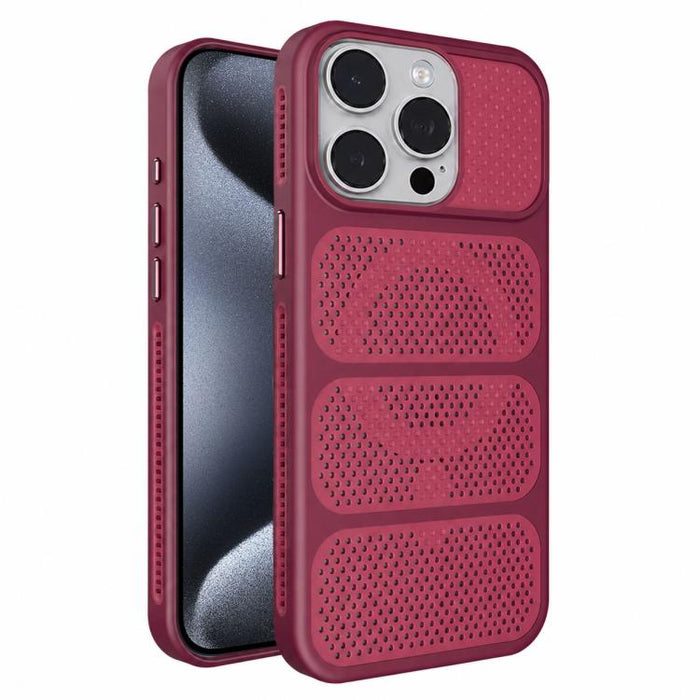 Funda para teléfono híbrida magnética de PC TPU con diseño de refrigeración hueca, For iPhone 17 Pro Max, For iPhone 17 Pro, For iPhone 17, For iPhone 16 Pro Max, For iPhone 16 Pro, For iPhone 16 Plus, For iPhone 16, For iPhone 15 Pro Max              ...