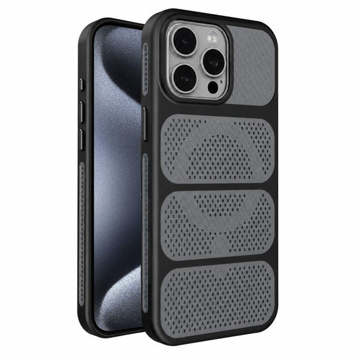 Funda para teléfono híbrida magnética de PC TPU con diseño de refrigeración hueca, For iPhone 17 Pro Max, For iPhone 17 Pro, For iPhone 17, For iPhone 16 Pro Max, For iPhone 16 Pro, For iPhone 16 Plus, For iPhone 16, For iPhone 15 Pro Max              ...
