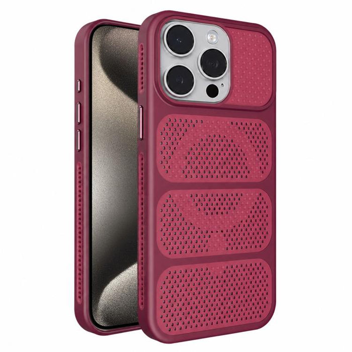 Funda para teléfono híbrida magnética de PC TPU con diseño de refrigeración hueca, For iPhone 17 Pro Max, For iPhone 17 Pro, For iPhone 17, For iPhone 16 Pro Max, For iPhone 16 Pro, For iPhone 16 Plus, For iPhone 16, For iPhone 15 Pro Max              ...