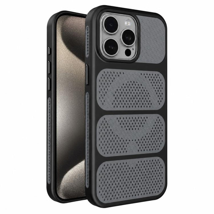 Funda para teléfono híbrida magnética de PC TPU con diseño de refrigeración hueca, For iPhone 17 Pro Max, For iPhone 17 Pro, For iPhone 17, For iPhone 16 Pro Max, For iPhone 16 Pro, For iPhone 16 Plus, For iPhone 16, For iPhone 15 Pro Max              ...