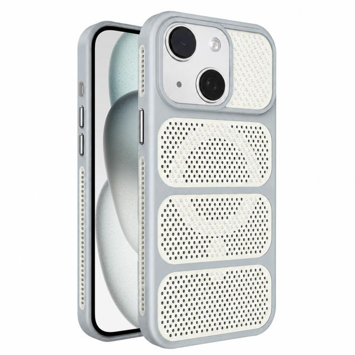 Funda para teléfono híbrida magnética de PC TPU con diseño de refrigeración hueca, For iPhone 17 Pro Max, For iPhone 17 Pro, For iPhone 17, For iPhone 16 Pro Max, For iPhone 16 Pro, For iPhone 16 Plus, For iPhone 16, For iPhone 15 Pro Max              ...