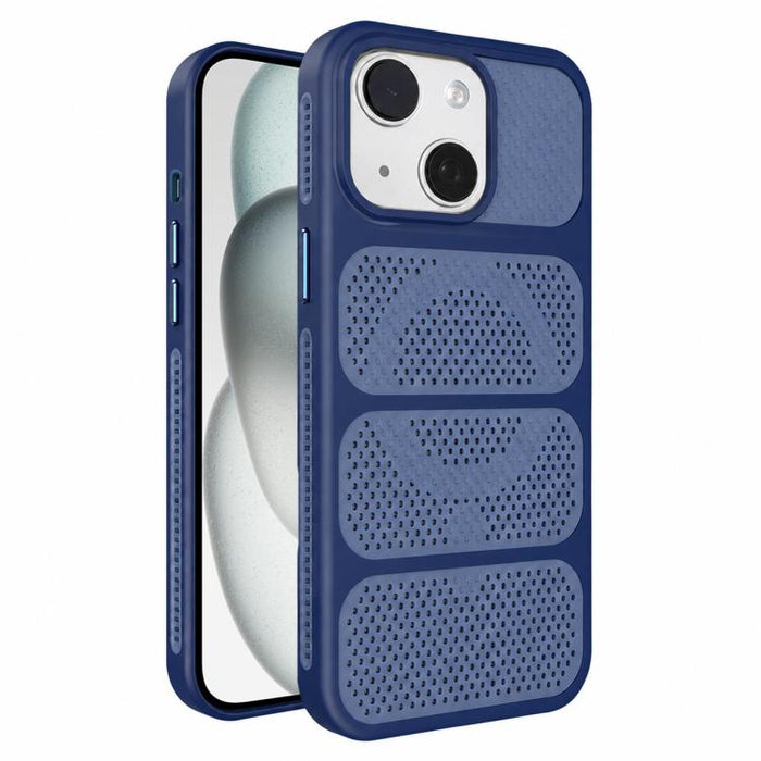 Funda para teléfono híbrida magnética de PC TPU con diseño de refrigeración hueca, For iPhone 17 Pro Max, For iPhone 17 Pro, For iPhone 17, For iPhone 16 Pro Max, For iPhone 16 Pro, For iPhone 16 Plus, For iPhone 16, For iPhone 15 Pro Max              ...