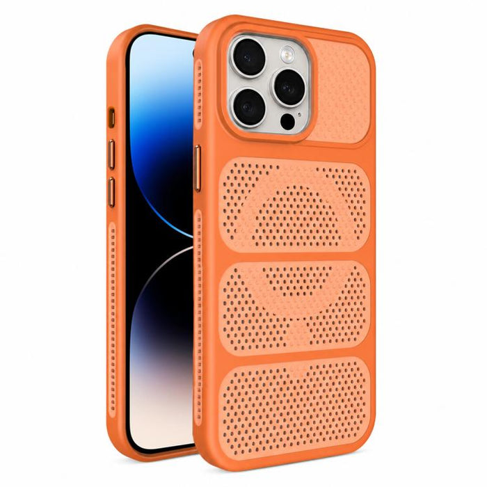 Funda para teléfono híbrida magnética de PC TPU con diseño de refrigeración hueca, For iPhone 17 Pro Max, For iPhone 17 Pro, For iPhone 17, For iPhone 16 Pro Max, For iPhone 16 Pro, For iPhone 16 Plus, For iPhone 16, For iPhone 15 Pro Max              ...