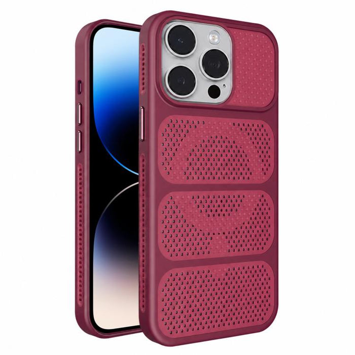 Funda para teléfono híbrida magnética de PC TPU con diseño de refrigeración hueca, For iPhone 17 Pro Max, For iPhone 17 Pro, For iPhone 17, For iPhone 16 Pro Max, For iPhone 16 Pro, For iPhone 16 Plus, For iPhone 16, For iPhone 15 Pro Max              ...