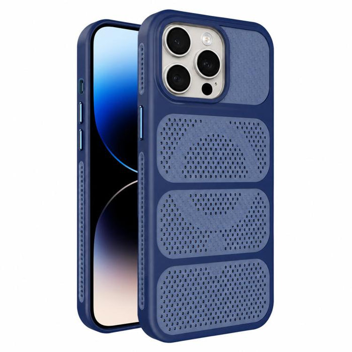 Funda para teléfono híbrida magnética de PC TPU con diseño de refrigeración hueca, For iPhone 17 Pro Max, For iPhone 17 Pro, For iPhone 17, For iPhone 16 Pro Max, For iPhone 16 Pro, For iPhone 16 Plus, For iPhone 16, For iPhone 15 Pro Max              ...