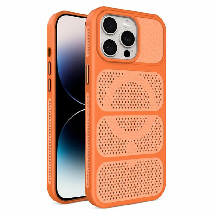 Funda para teléfono híbrida magnética de PC TPU con diseño de refrigeración hueca, For iPhone 17 Pro Max, For iPhone 17 Pro, For iPhone 17, For iPhone 16 Pro Max, For iPhone 16 Pro, For iPhone 16 Plus, For iPhone 16, For iPhone 15 Pro Max              ...