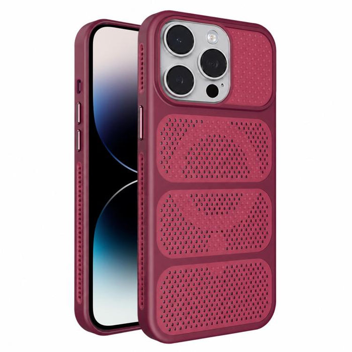 Funda para teléfono híbrida magnética de PC TPU con diseño de refrigeración hueca, For iPhone 17 Pro Max, For iPhone 17 Pro, For iPhone 17, For iPhone 16 Pro Max, For iPhone 16 Pro, For iPhone 16 Plus, For iPhone 16, For iPhone 15 Pro Max              ...