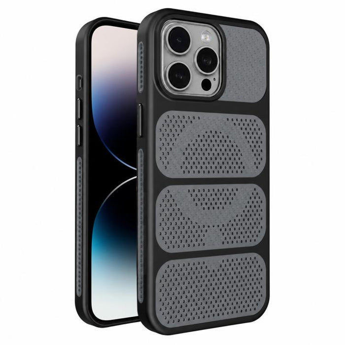 Funda para teléfono híbrida magnética de PC TPU con diseño de refrigeración hueca, For iPhone 17 Pro Max, For iPhone 17 Pro, For iPhone 17, For iPhone 16 Pro Max, For iPhone 16 Pro, For iPhone 16 Plus, For iPhone 16, For iPhone 15 Pro Max              ...