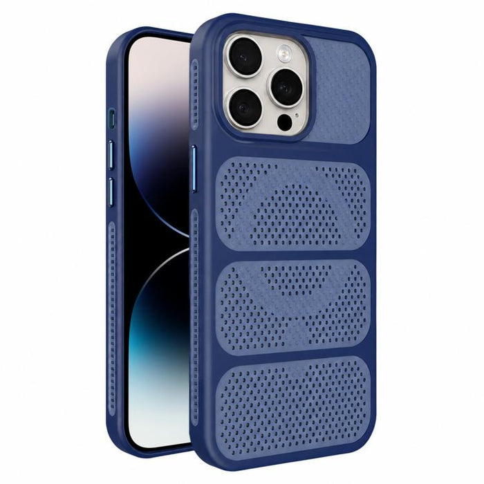 Funda para teléfono híbrida magnética de PC TPU con diseño de refrigeración hueca, For iPhone 17 Pro Max, For iPhone 17 Pro, For iPhone 17, For iPhone 16 Pro Max, For iPhone 16 Pro, For iPhone 16 Plus, For iPhone 16, For iPhone 15 Pro Max              ...