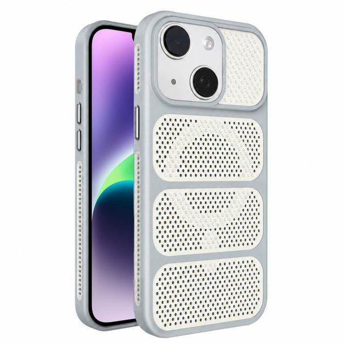 Funda para teléfono híbrida magnética de PC TPU con diseño de refrigeración hueca, For iPhone 17 Pro Max, For iPhone 17 Pro, For iPhone 17, For iPhone 16 Pro Max, For iPhone 16 Pro, For iPhone 16 Plus, For iPhone 16, For iPhone 15 Pro Max              ...