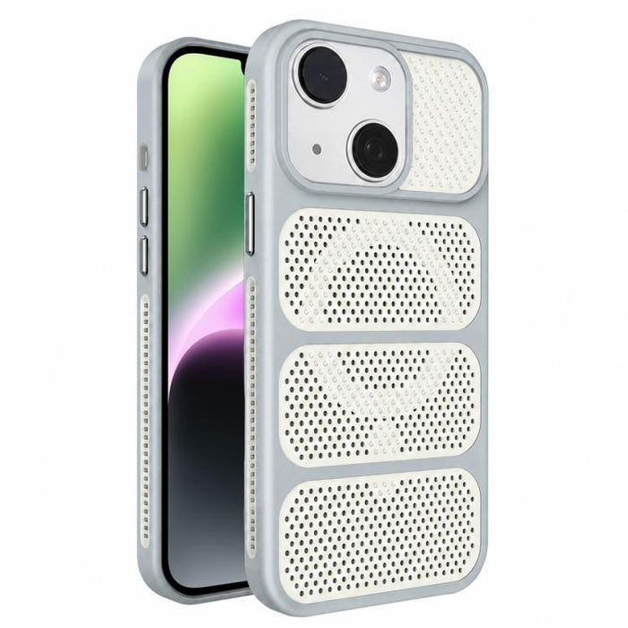 Funda para teléfono híbrida magnética de PC TPU con diseño de refrigeración hueca, For iPhone 17 Pro Max, For iPhone 17 Pro, For iPhone 17, For iPhone 16 Pro Max, For iPhone 16 Pro, For iPhone 16 Plus, For iPhone 16, For iPhone 15 Pro Max              ...
