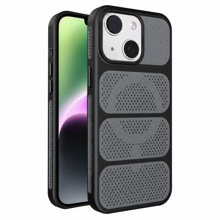 Funda para teléfono híbrida magnética de PC TPU con diseño de refrigeración hueca, For iPhone 17 Pro Max, For iPhone 17 Pro, For iPhone 17, For iPhone 16 Pro Max, For iPhone 16 Pro, For iPhone 16 Plus, For iPhone 16, For iPhone 15 Pro Max              ...