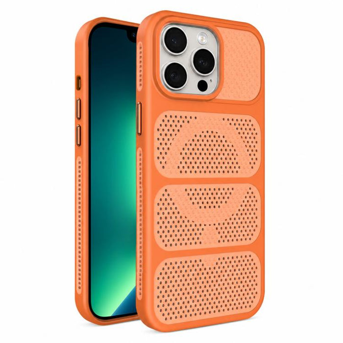Funda para teléfono híbrida magnética de PC TPU con diseño de refrigeración hueca, For iPhone 17 Pro Max, For iPhone 17 Pro, For iPhone 17, For iPhone 16 Pro Max, For iPhone 16 Pro, For iPhone 16 Plus, For iPhone 16, For iPhone 15 Pro Max              ...