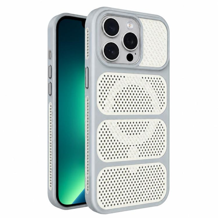 Funda para teléfono híbrida magnética de PC TPU con diseño de refrigeración hueca, For iPhone 17 Pro Max, For iPhone 17 Pro, For iPhone 17, For iPhone 16 Pro Max, For iPhone 16 Pro, For iPhone 16 Plus, For iPhone 16, For iPhone 15 Pro Max              ...