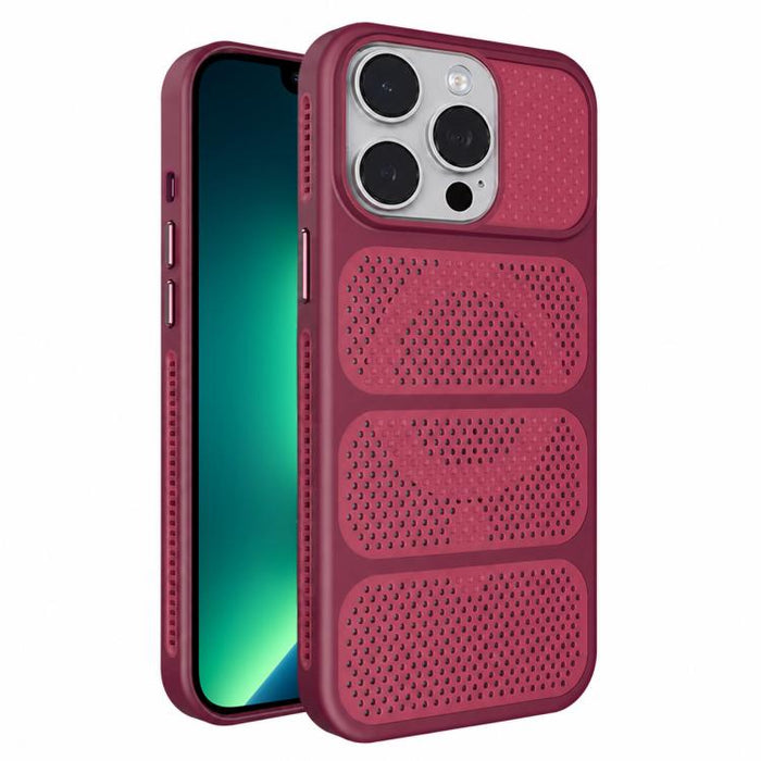 Funda para teléfono híbrida magnética de PC TPU con diseño de refrigeración hueca, For iPhone 17 Pro Max, For iPhone 17 Pro, For iPhone 17, For iPhone 16 Pro Max, For iPhone 16 Pro, For iPhone 16 Plus, For iPhone 16, For iPhone 15 Pro Max              ...