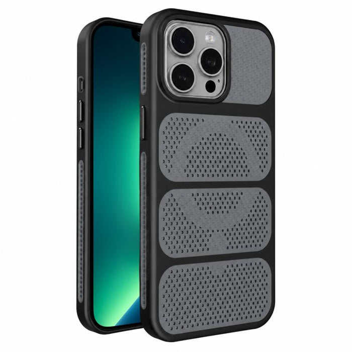 Funda para teléfono híbrida magnética de PC TPU con diseño de refrigeración hueca, For iPhone 17 Pro Max, For iPhone 17 Pro, For iPhone 17, For iPhone 16 Pro Max, For iPhone 16 Pro, For iPhone 16 Plus, For iPhone 16, For iPhone 15 Pro Max              ...