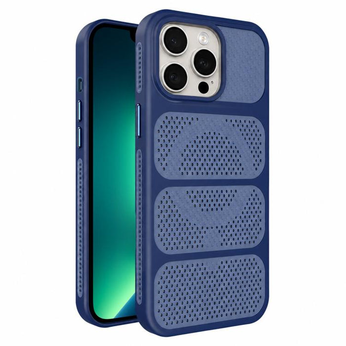 Funda para teléfono híbrida magnética de PC TPU con diseño de refrigeración hueca, For iPhone 17 Pro Max, For iPhone 17 Pro, For iPhone 17, For iPhone 16 Pro Max, For iPhone 16 Pro, For iPhone 16 Plus, For iPhone 16, For iPhone 15 Pro Max              ...