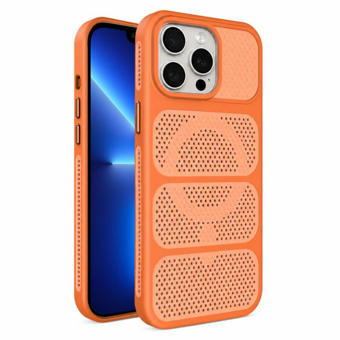Funda para teléfono híbrida magnética de PC TPU con diseño de refrigeración hueca, For iPhone 17 Pro Max, For iPhone 17 Pro, For iPhone 17, For iPhone 16 Pro Max, For iPhone 16 Pro, For iPhone 16 Plus, For iPhone 16, For iPhone 15 Pro Max              ...