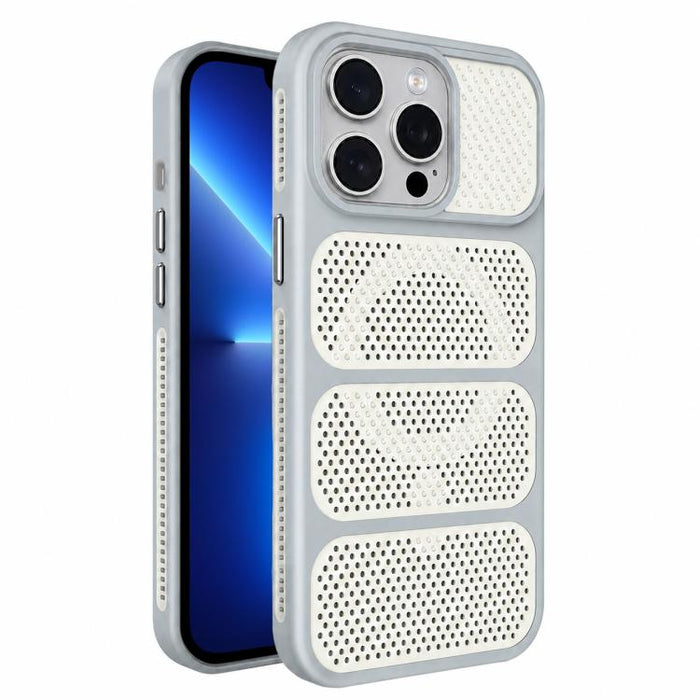 Funda para teléfono híbrida magnética de PC TPU con diseño de refrigeración hueca, For iPhone 17 Pro Max, For iPhone 17 Pro, For iPhone 17, For iPhone 16 Pro Max, For iPhone 16 Pro, For iPhone 16 Plus, For iPhone 16, For iPhone 15 Pro Max              ...