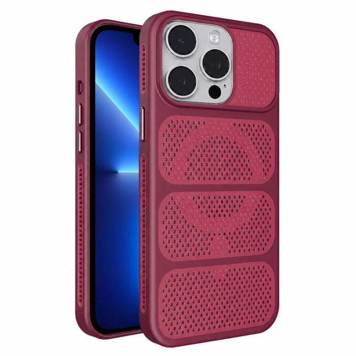 Funda para teléfono híbrida magnética de PC TPU con diseño de refrigeración hueca, For iPhone 17 Pro Max, For iPhone 17 Pro, For iPhone 17, For iPhone 16 Pro Max, For iPhone 16 Pro, For iPhone 16 Plus, For iPhone 16, For iPhone 15 Pro Max              ...