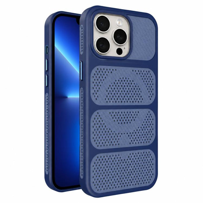 Funda para teléfono híbrida magnética de PC TPU con diseño de refrigeración hueca, For iPhone 17 Pro Max, For iPhone 17 Pro, For iPhone 17, For iPhone 16 Pro Max, For iPhone 16 Pro, For iPhone 16 Plus, For iPhone 16, For iPhone 15 Pro Max              ...