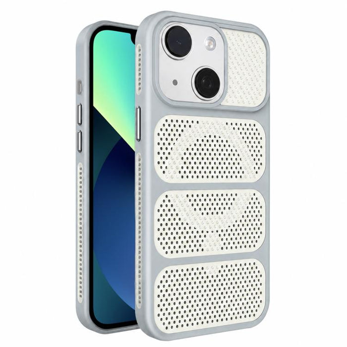 Funda para teléfono híbrida magnética de PC TPU con diseño de refrigeración hueca, For iPhone 17 Pro Max, For iPhone 17 Pro, For iPhone 17, For iPhone 16 Pro Max, For iPhone 16 Pro, For iPhone 16 Plus, For iPhone 16, For iPhone 15 Pro Max              ...
