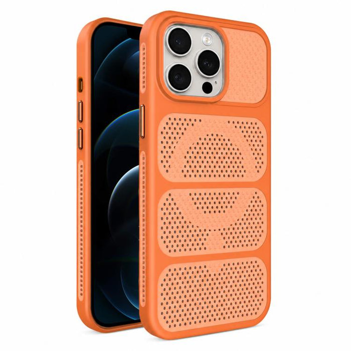 Funda para teléfono híbrida magnética de PC TPU con diseño de refrigeración hueca, For iPhone 12 Pro Max, For iPhone 12 Pro
