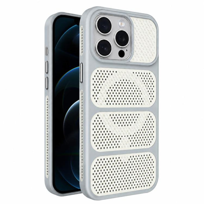 Funda para teléfono híbrida magnética de PC TPU con diseño de refrigeración hueca, For iPhone 12 Pro Max, For iPhone 12 Pro