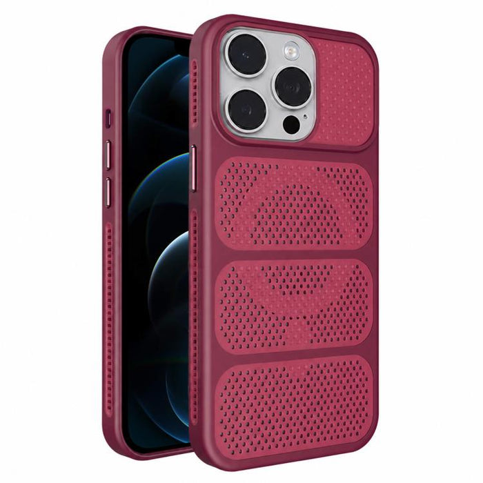 Funda para teléfono híbrida magnética de PC TPU con diseño de refrigeración hueca, For iPhone 12 Pro Max, For iPhone 12 Pro