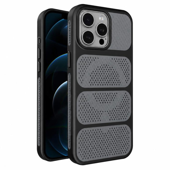 Funda para teléfono híbrida magnética de PC TPU con diseño de refrigeración hueca, For iPhone 12 Pro Max, For iPhone 12 Pro