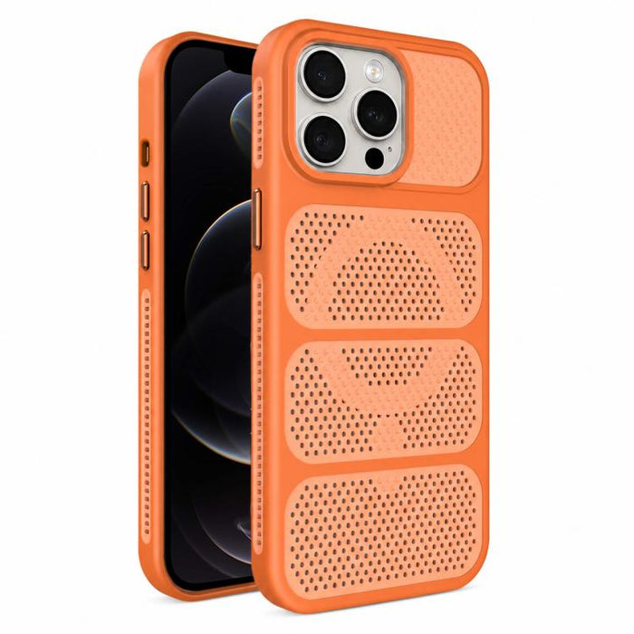 Funda para teléfono híbrida magnética de PC TPU con diseño de refrigeración hueca, For iPhone 12 Pro Max, For iPhone 12 Pro