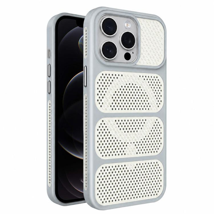 Funda para teléfono híbrida magnética de PC TPU con diseño de refrigeración hueca, For iPhone 12 Pro Max, For iPhone 12 Pro
