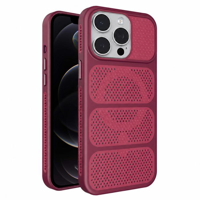 Funda para teléfono híbrida magnética de PC TPU con diseño de refrigeración hueca, For iPhone 12 Pro Max, For iPhone 12 Pro