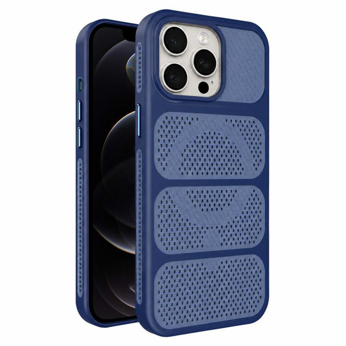 Funda para teléfono híbrida magnética de PC TPU con diseño de refrigeración hueca, For iPhone 12 Pro Max, For iPhone 12 Pro
