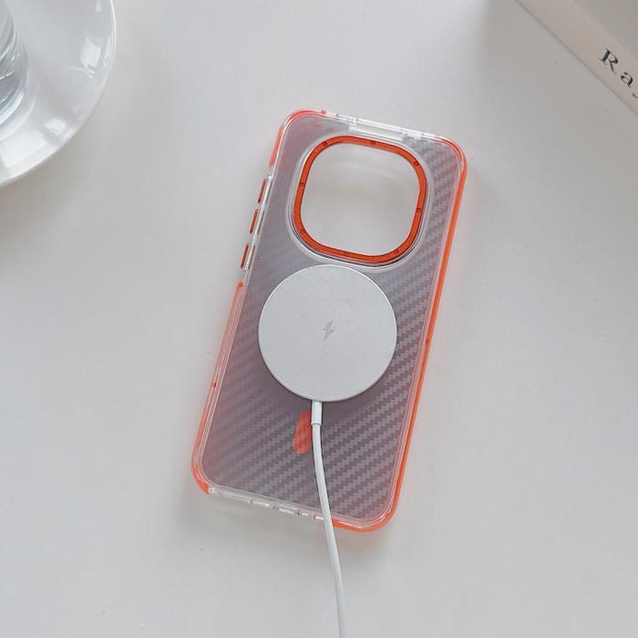 Funda para teléfono MagSafe con textura de fibra de carbono bicolor, For Redmi Note 15 Pro 5G Global 163.6mm