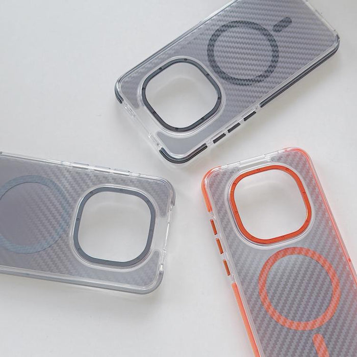 Funda para teléfono MagSafe con textura de fibra de carbono bicolor, For Redmi Note 15 Pro 5G Global 163.6mm