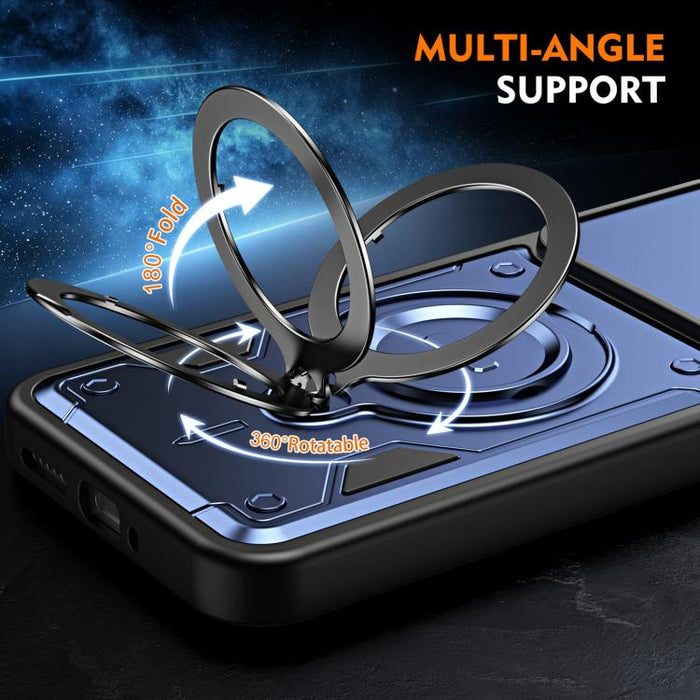 Funda para teléfono con soporte de anillo y cubierta deslizante para lente, For Redmi Note 15 Pro+ Global 163.3m, For Redmi Note 15 4G / 5G Global 164mm, For Redmi Note 15 Pro 4G Global 163.2mm, For Redmi Note 15 Pro 5G Global 163.6m