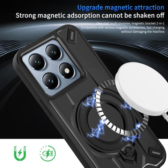 Funda magnética para teléfono con soporte giratorio Dijia, For Xiaomi 14T