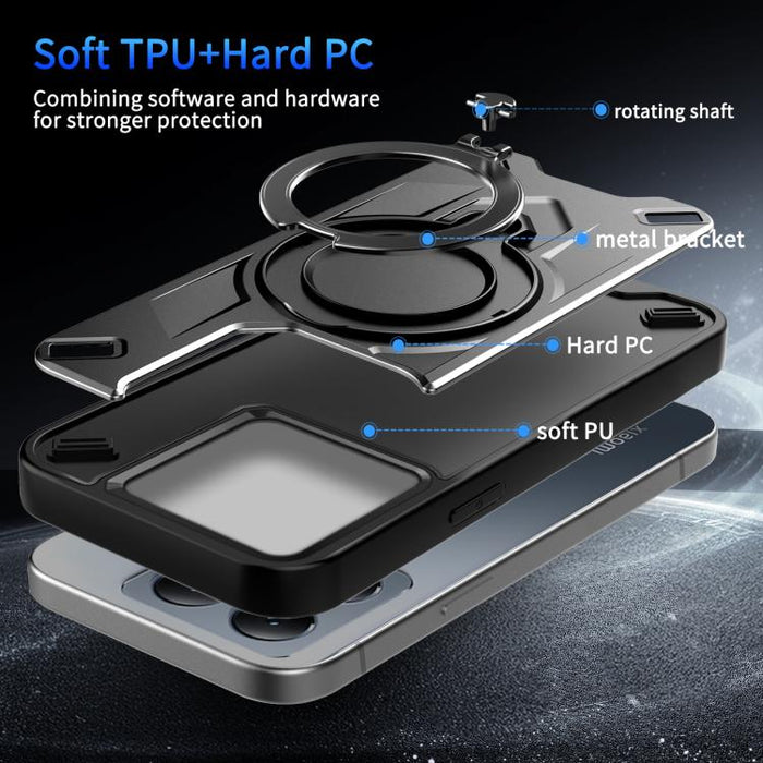 Funda magnética para teléfono con soporte giratorio Dijia, For Xiaomi 14T