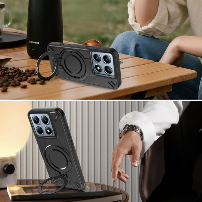 Funda magnética para teléfono con soporte giratorio Dijia, For Xiaomi 14T