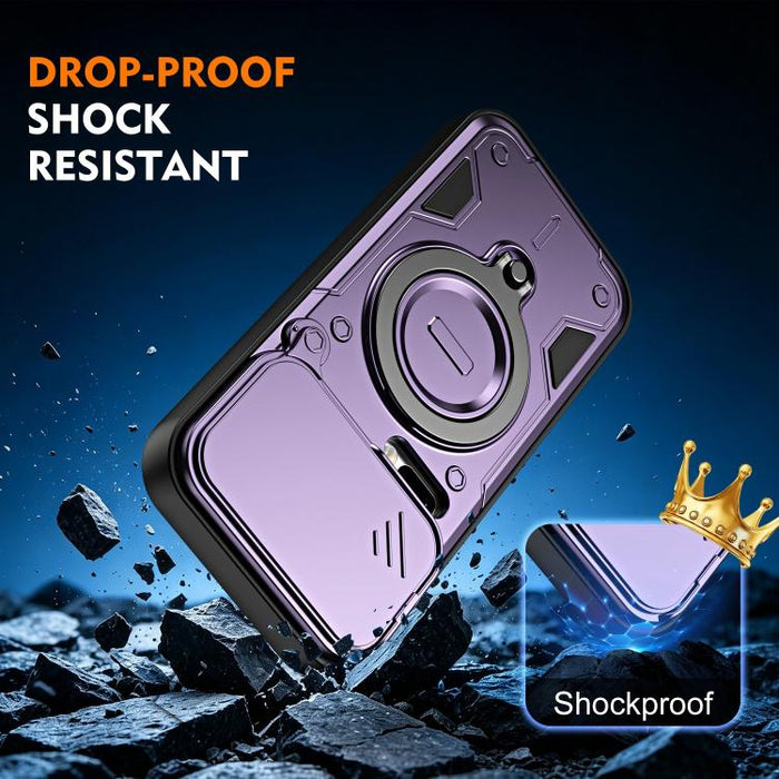 Funda para teléfono con soporte de anillo y cubierta deslizante para lente, For Xiaomi 17 Pro Max, For Xiaomi 17 Pro, For Xiaomi 17, For Xiaomi 15T Pro 5G, For Xiaomi 15T 5G