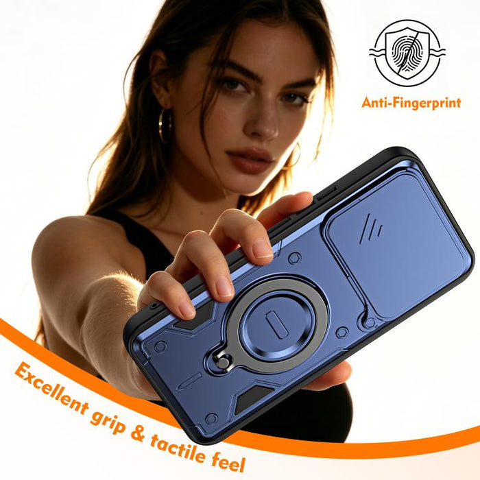 Funda para teléfono con soporte de anillo y cubierta deslizante para lente, For Xiaomi 17 Pro Max, For Xiaomi 17 Pro, For Xiaomi 17, For Xiaomi 15T Pro 5G, For Xiaomi 15T 5G