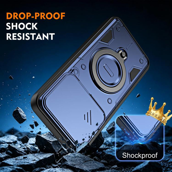 Funda para teléfono con soporte de anillo y cubierta deslizante para lente, For Xiaomi 17 Pro Max, For Xiaomi 17 Pro, For Xiaomi 17, For Xiaomi 15T Pro 5G, For Xiaomi 15T 5G