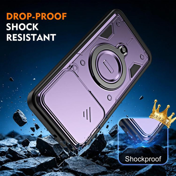 Funda para teléfono con soporte de anillo y cubierta deslizante para lente, For Xiaomi 17 Pro Max, For Xiaomi 17 Pro, For Xiaomi 17, For Xiaomi 15T Pro 5G, For Xiaomi 15T 5G