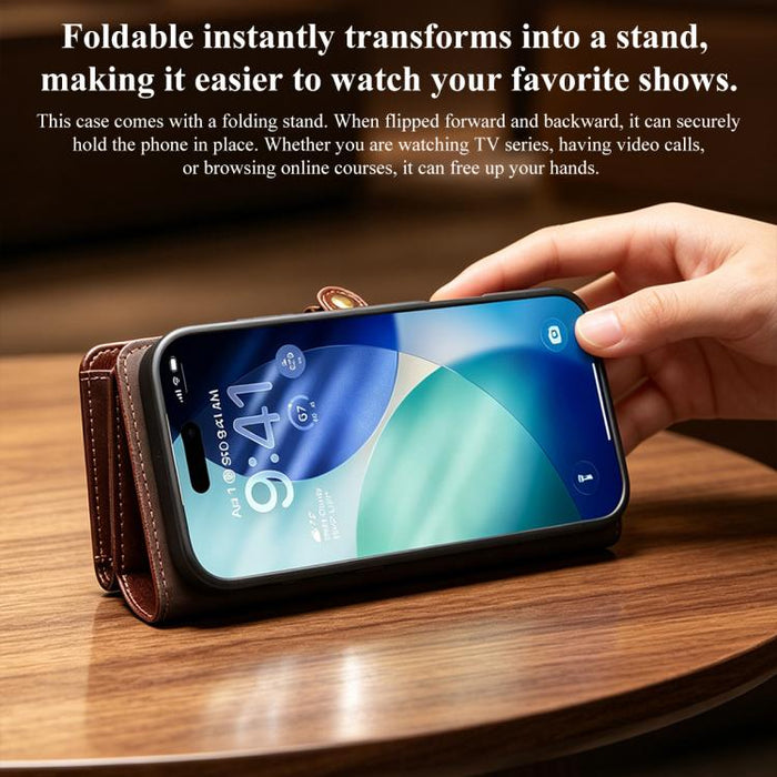 Funda para teléfono móvil de piel desmontable 2 en 1 de QIALINO, For iPhone 17 Pro Max