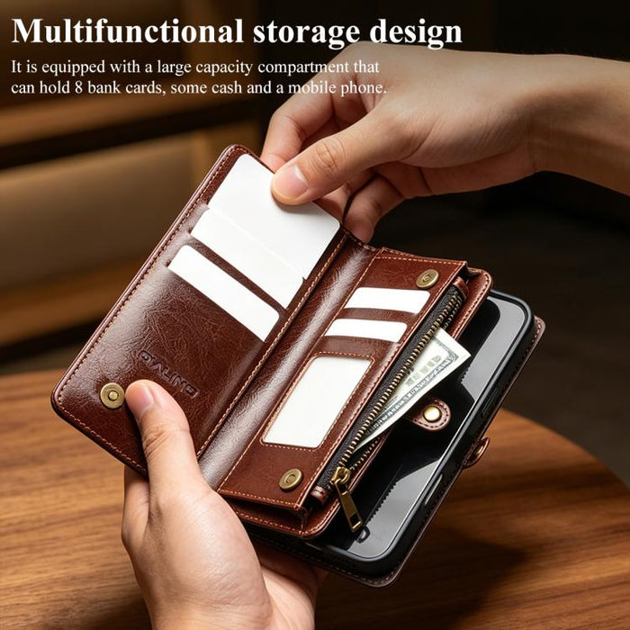 Funda para teléfono móvil de piel desmontable 2 en 1 de QIALINO, For iPhone 17 Pro Max