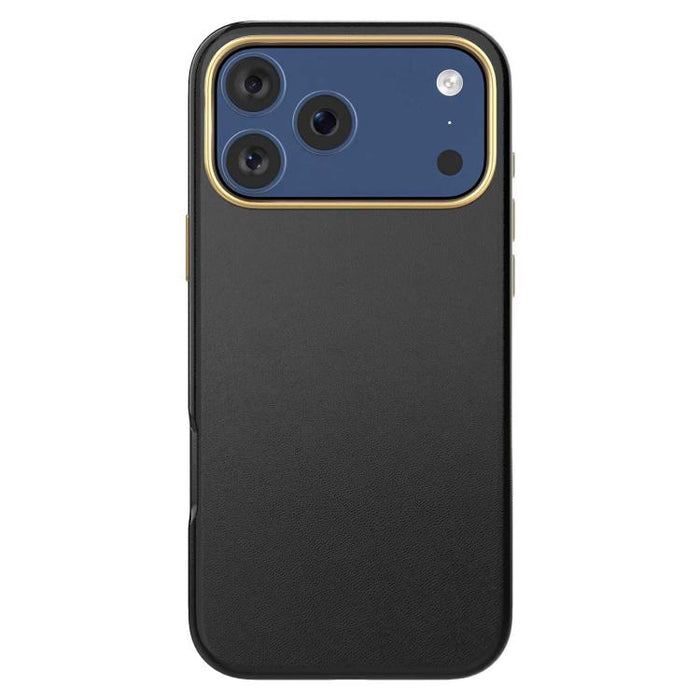 Funda para teléfono Mutural Elegant Lychee Series de PU con baño de metal, For iPhone 17 Pro Max, For iPhone 17 Pro