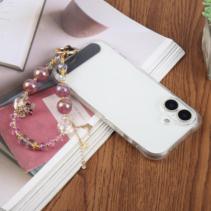 Pulsera con colgante de flores coloridas y cuentas, con almohadilla de sujeción para mujeres y niñas.